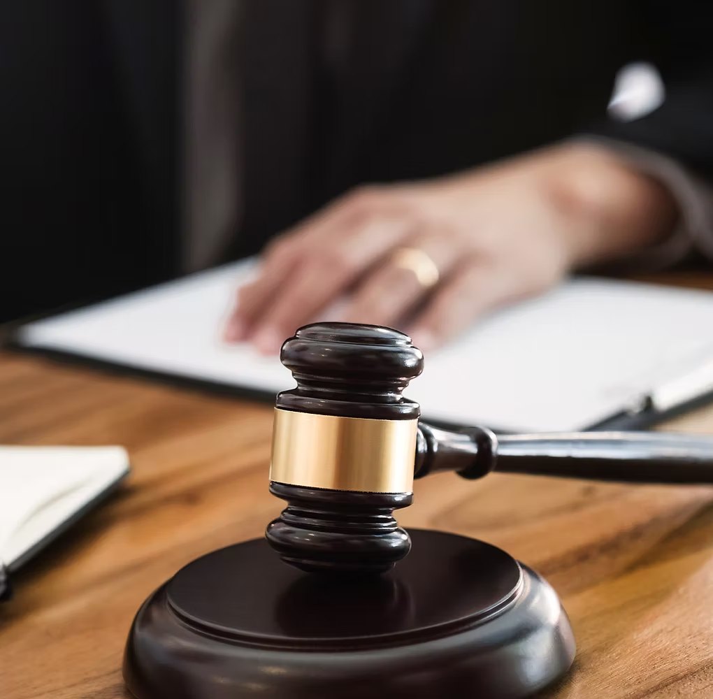 Judge’s gavel on a desk